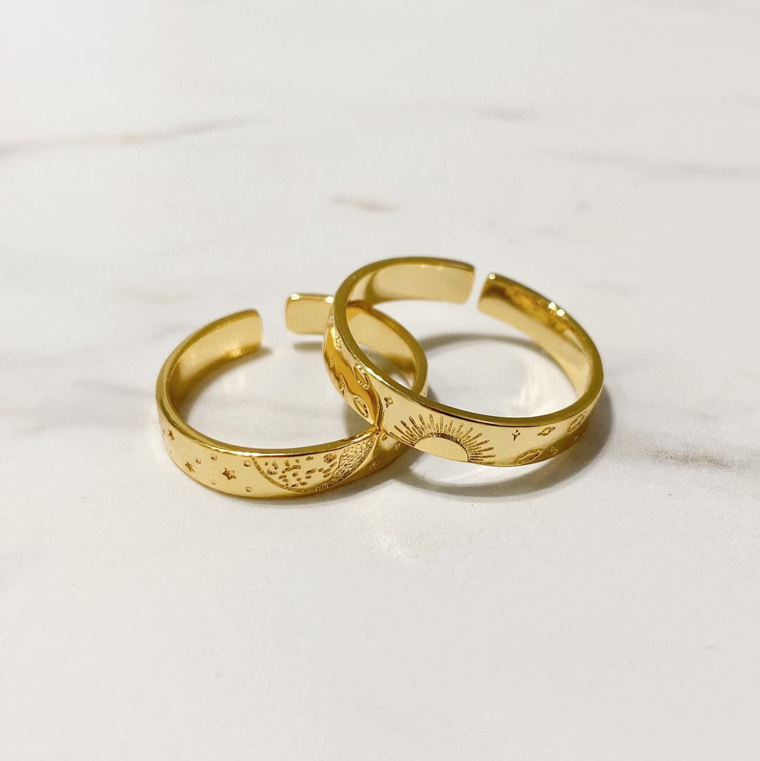 Sun and Moon Partner Rings