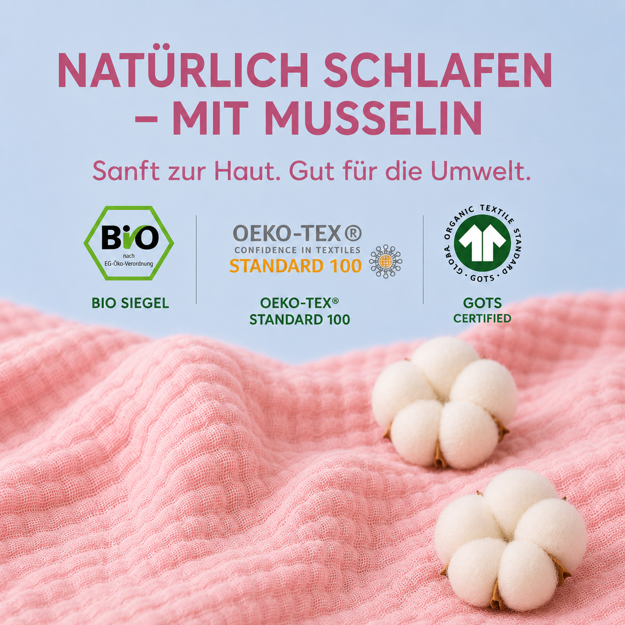 Cotton muslin blanket