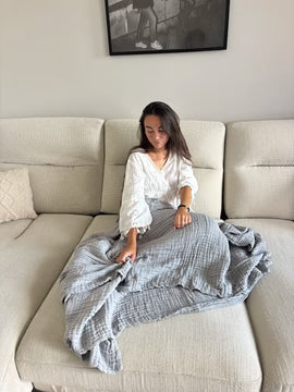 Cotton muslin blanket